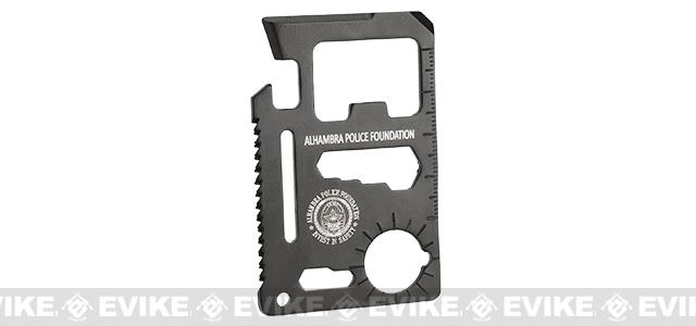 Alhambra Police Charity Steel Black CNC Credit Card Sized Multi-Tool