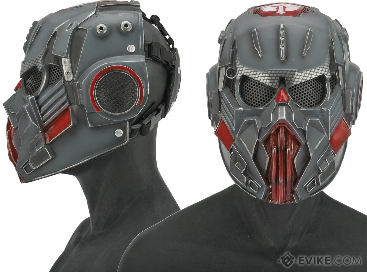 Evike.com R-Custom Hellghast Fiberglass Mask w/ Wire Mesh (Color: Grey ...