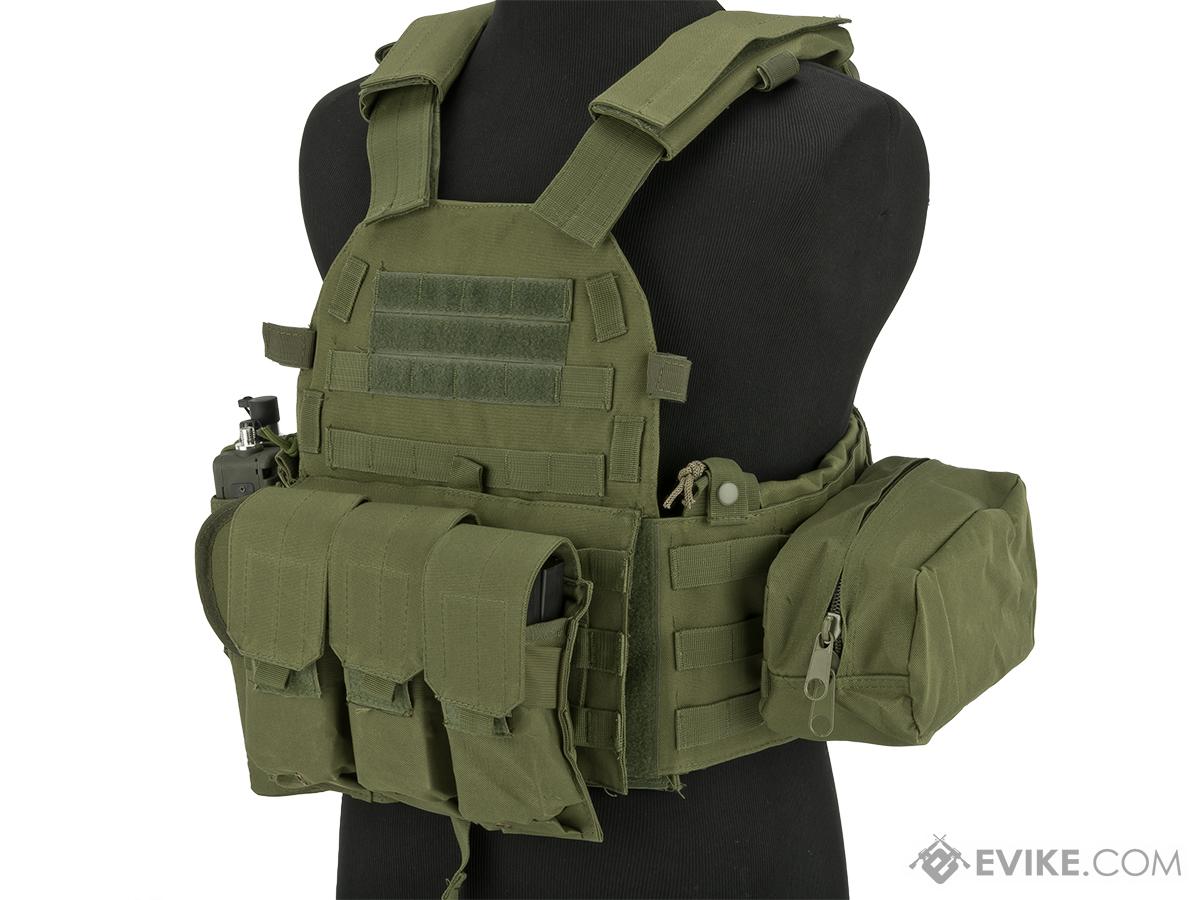 Avengers 6D9T4A Tactical Vest with Magazine and Radio Pouches - OD ...